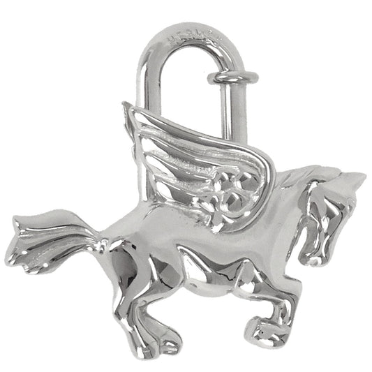 Hermes 1993 Le Cheval Pegasus Cadena Silver Small Good
