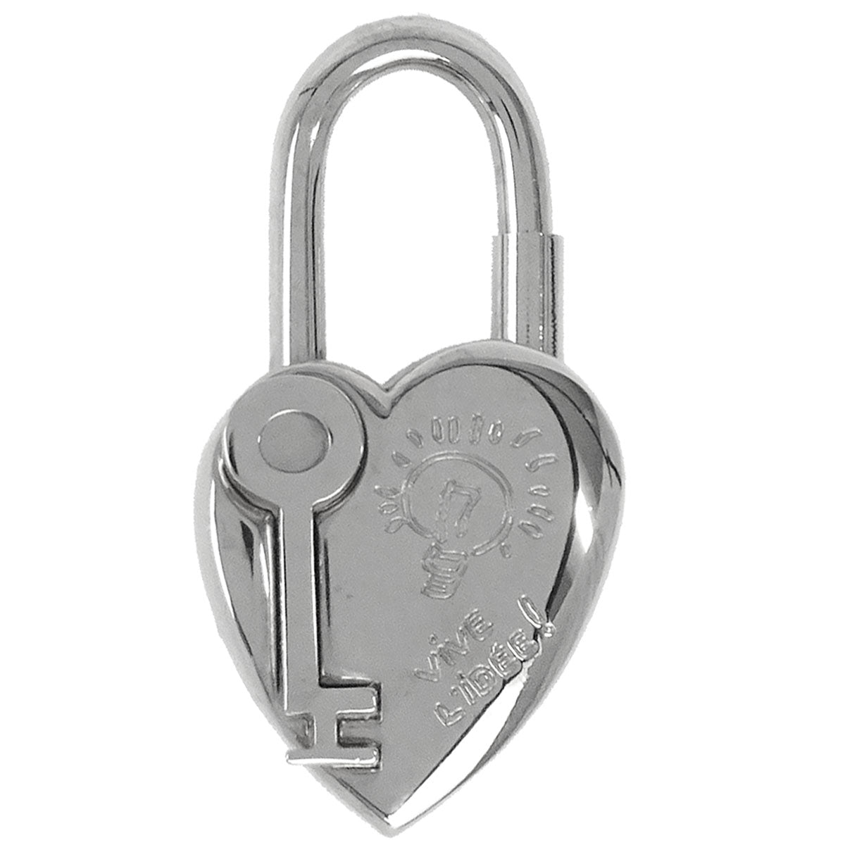 Hermes Annee De La Fantaisie Cadena Padlock Bag Charm Silver Small Good