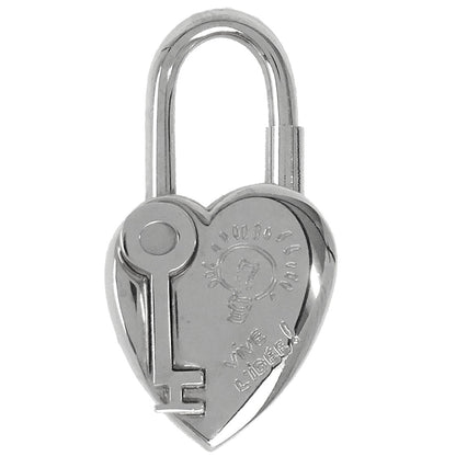 Hermes Annee De La Fantaisie Cadena Padlock Bag Charm Silver Small Good