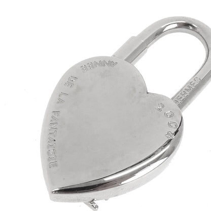 Hermes Annee De La Fantaisie Cadena Padlock Bag Charm Silver Small Good