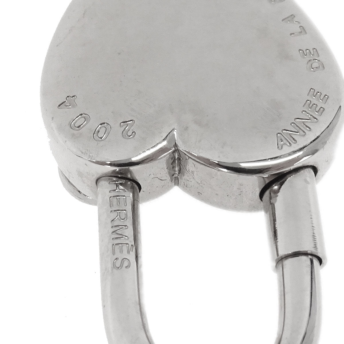 Hermes Annee De La Fantaisie Cadena Padlock Bag Charm Silver Small Good