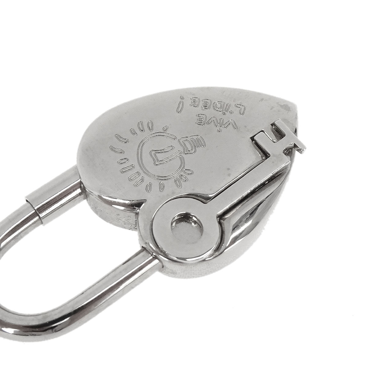 Hermes Annee De La Fantaisie Cadena Padlock Bag Charm Silver Small Good