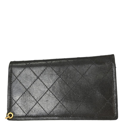 Chanel Black Lambskin Chain Strap Wallet