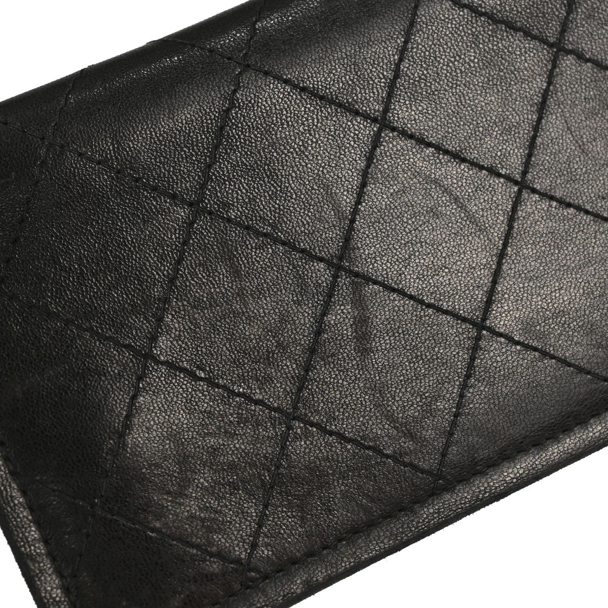 Chanel Black Lambskin Chain Strap Wallet