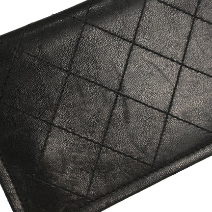 Chanel Black Lambskin Chain Strap Wallet