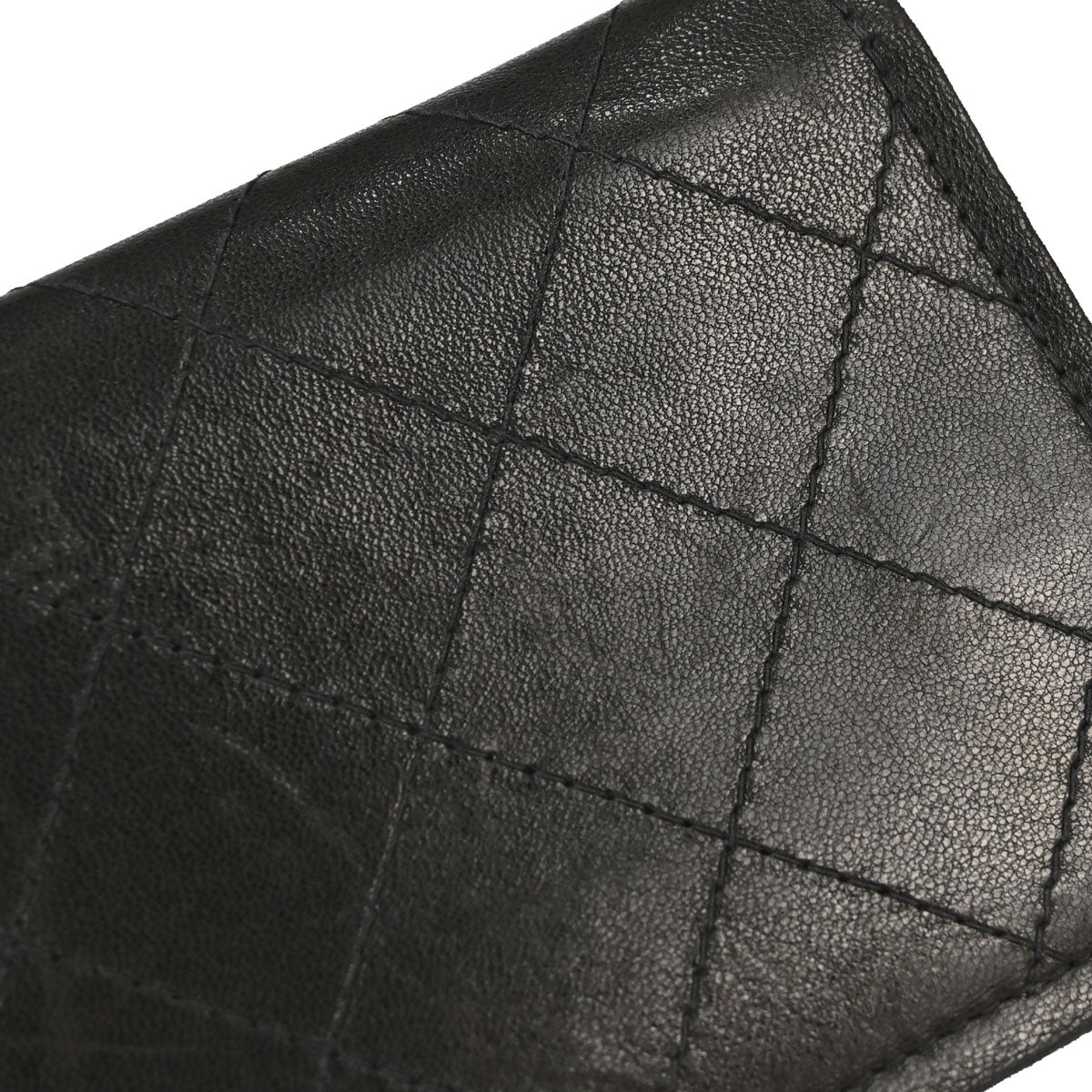 Chanel Black Lambskin Chain Strap Wallet