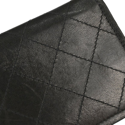 Chanel Black Lambskin Chain Strap Wallet