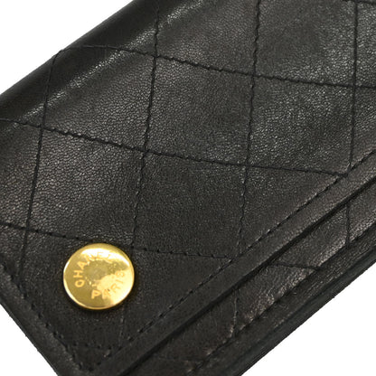 Chanel Black Lambskin Chain Strap Wallet