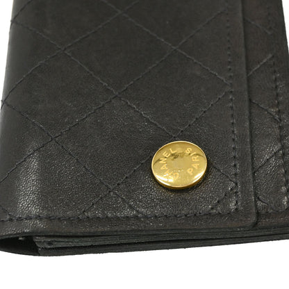 Chanel Black Lambskin Chain Strap Wallet