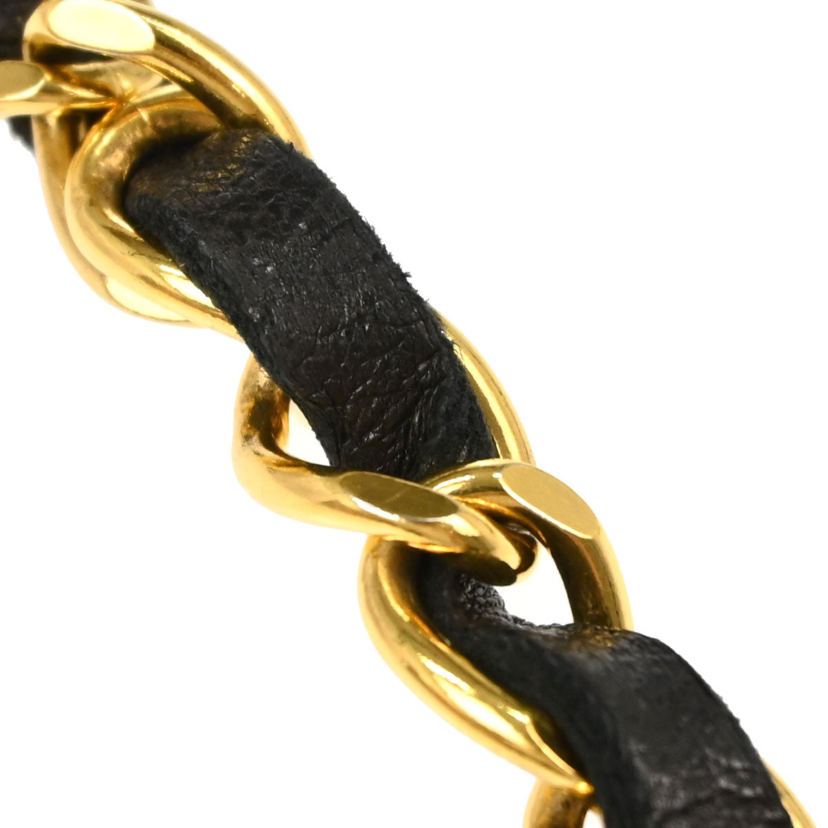 Chanel Black Lambskin Chain Strap Wallet