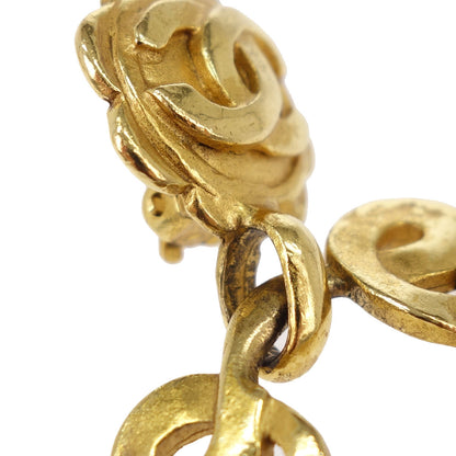 Chanel Gold CC Dangle Clip-On Earrings 97P