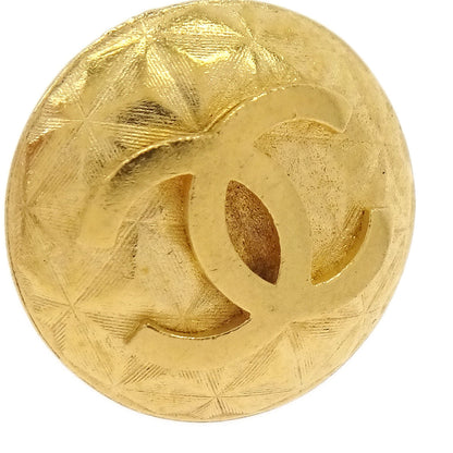 Chanel Button Clip-On Earrings Gold 95A