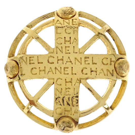 Chanel Medallion Brooch Pin Gold