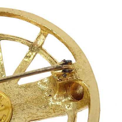Chanel Medallion Brooch Pin Gold