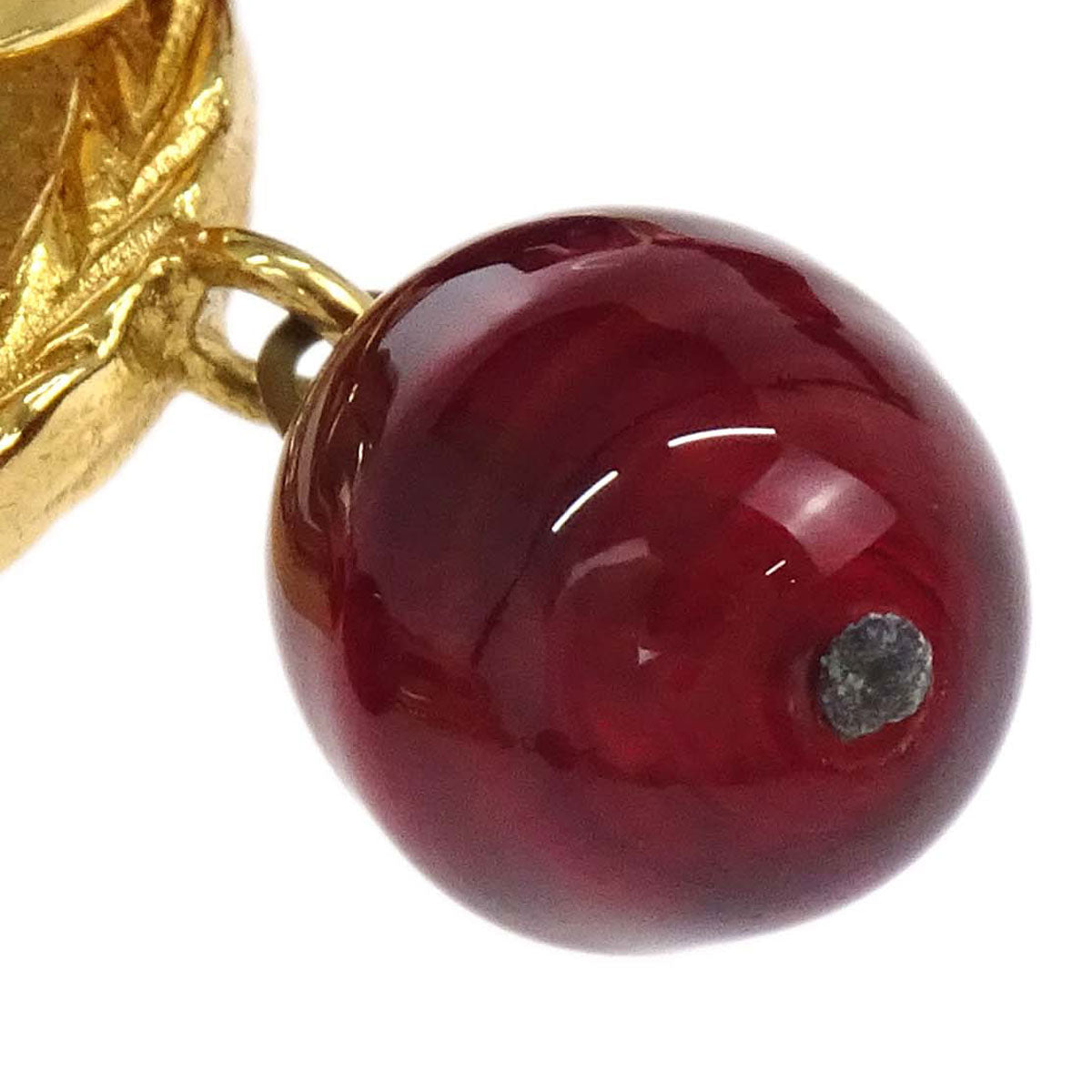 Chanel Medallion Choker Gripoix Gold Burgundy Necklace
