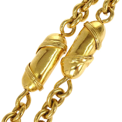 Chanel Gold Chain Costume Pearl Long Necklace