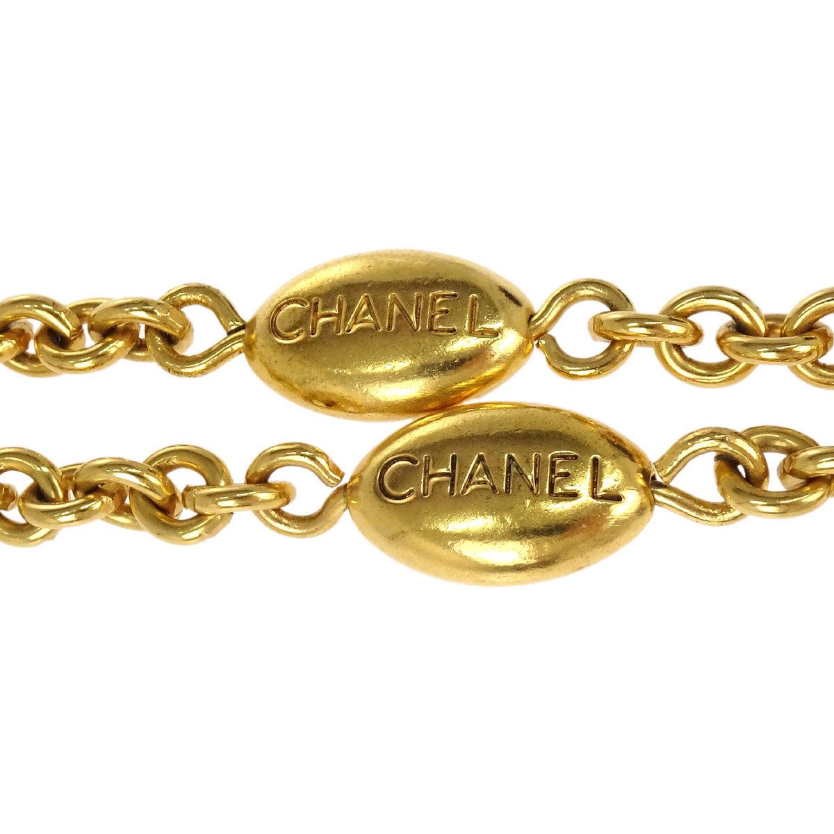 Chanel Gold Chain Costume Pearl Long Necklace
