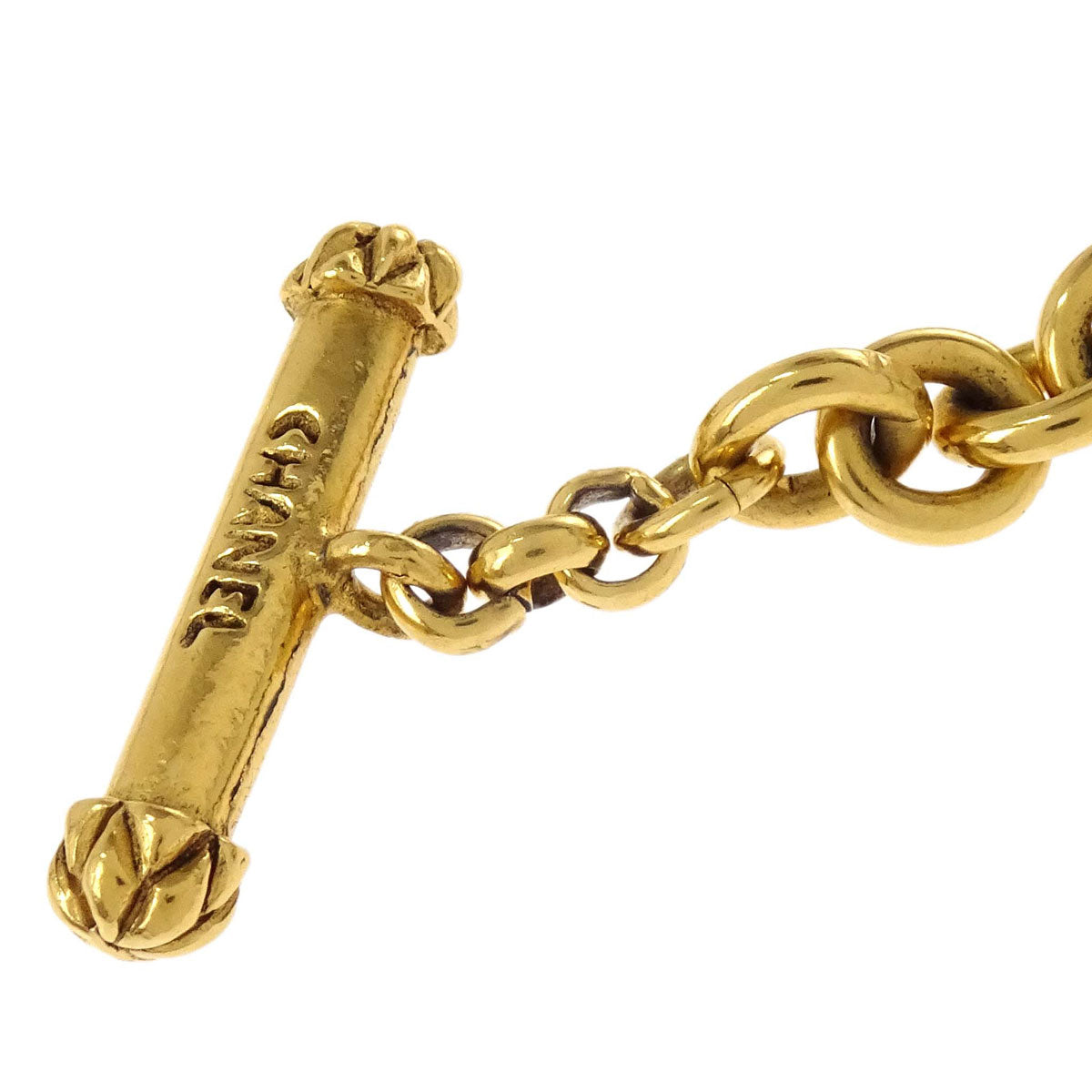Chanel Gold Chain Costume Pearl Long Necklace