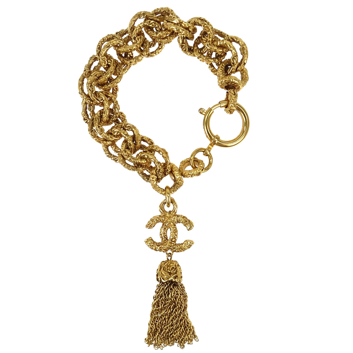 Chanel CC Bracelet Fringe Gold 93A