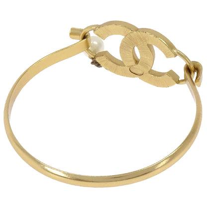 Chanel Gold CC Bangle Accessories Rhinestone Costume Pearl 02P