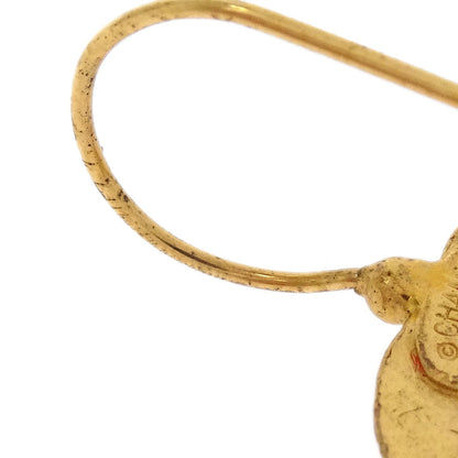 Chanel CC Dangle Pierced Earrings Gold 99P