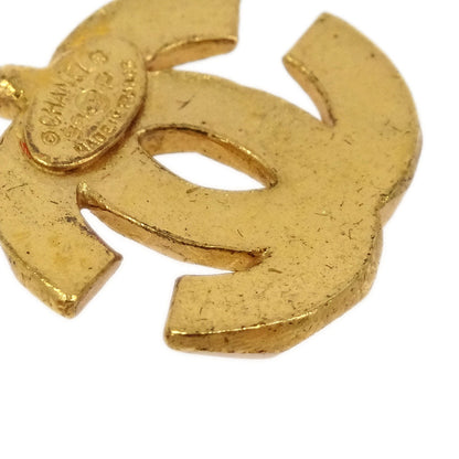 Chanel CC Dangle Pierced Earrings Gold 99P
