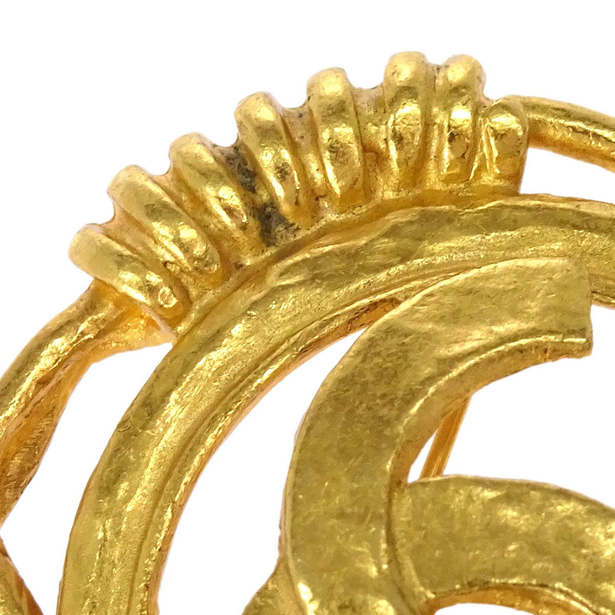 Chanel CC Medallion Brooch Pin Gold 94P