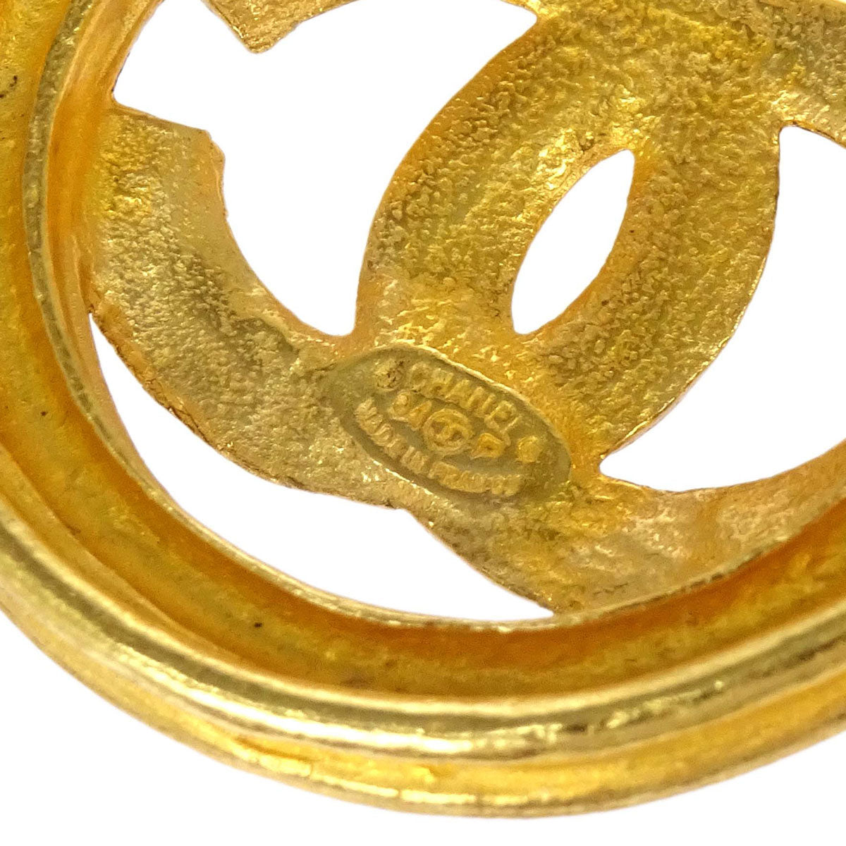 Chanel CC Medallion Brooch Pin Gold 94P