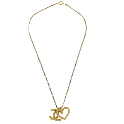 Chanel CC Heart Chain Necklace Gold 04P