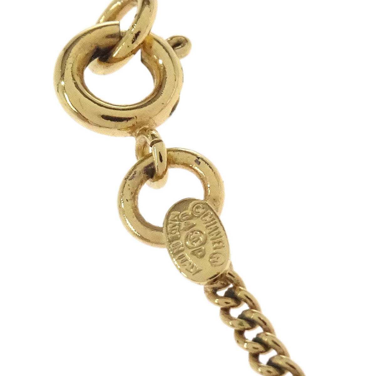 Chanel CC Heart Chain Necklace Gold 04P