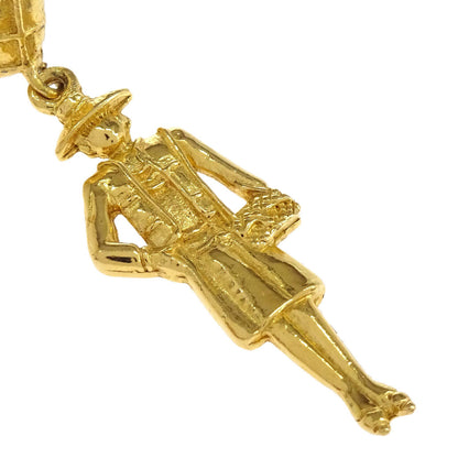 Chanel Rhombus Mademoiselle Dangle Clip-On Earrings Gold
