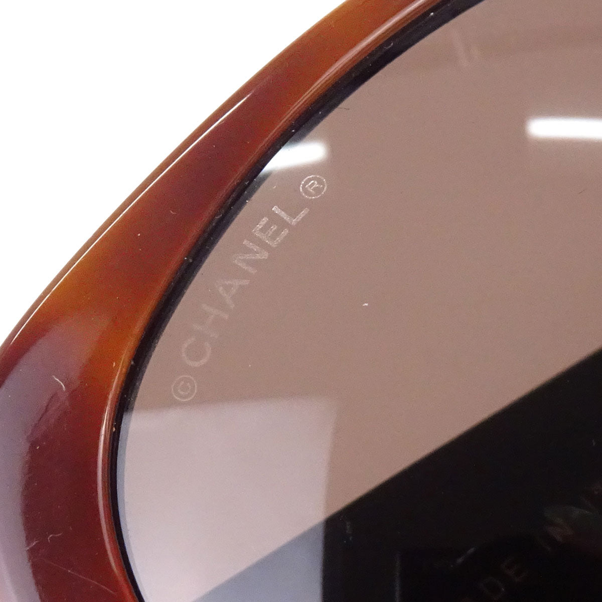 Chanel Sunglasses Eyewear Brown 55□15 135 Small Good