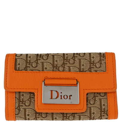 Christian Dior Key Case Beige Orange Trotter Small Good