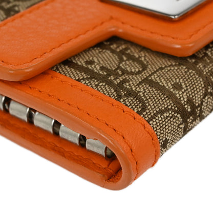 Christian Dior Key Case Beige Orange Trotter Small Good