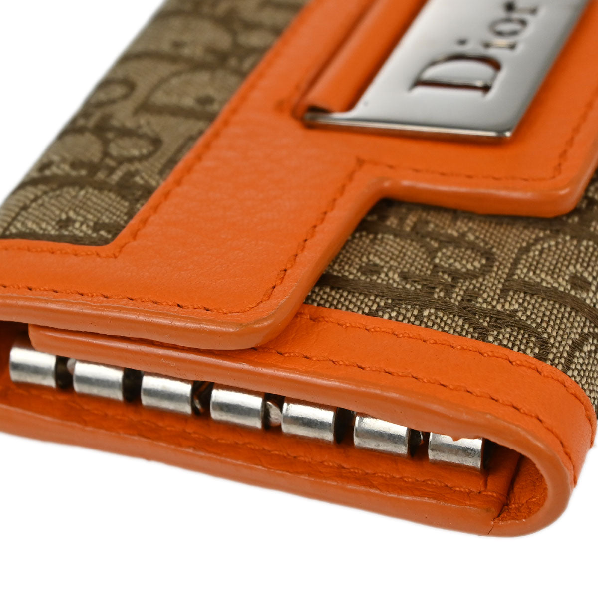 Christian Dior Key Case Beige Orange Trotter Small Good