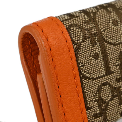 Christian Dior Key Case Beige Orange Trotter Small Good