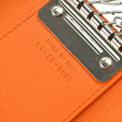 Christian Dior Key Case Beige Orange Trotter Small Good