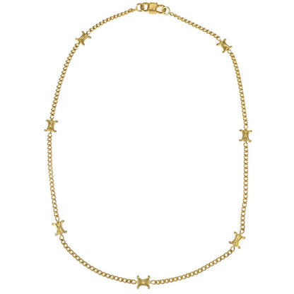 Celine Gold Chain Macadam Necklace