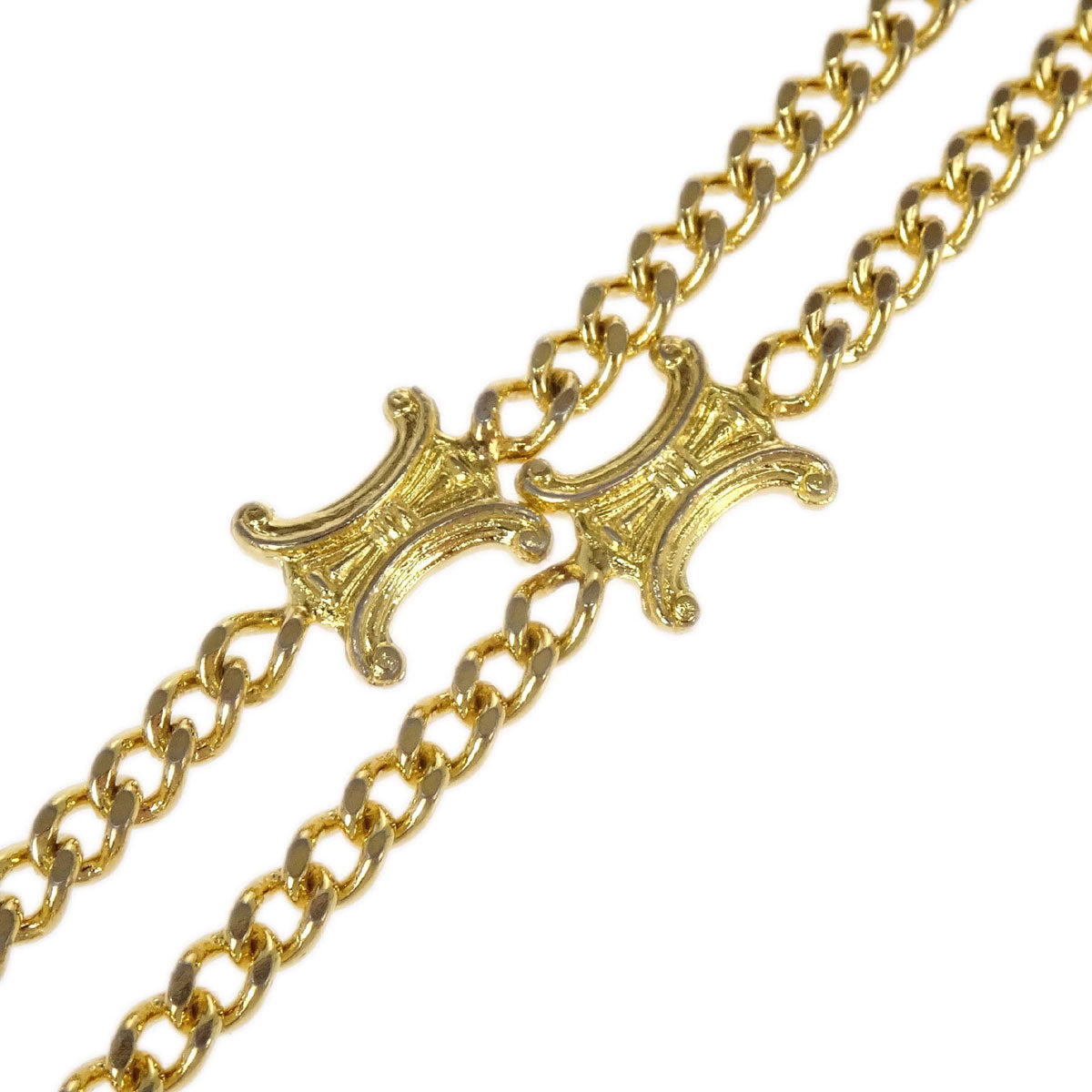 Celine Gold Chain Macadam Necklace
