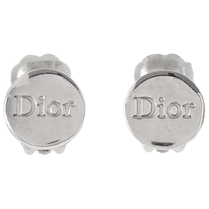 Christian Dior Button Clip-On Earrings Silver