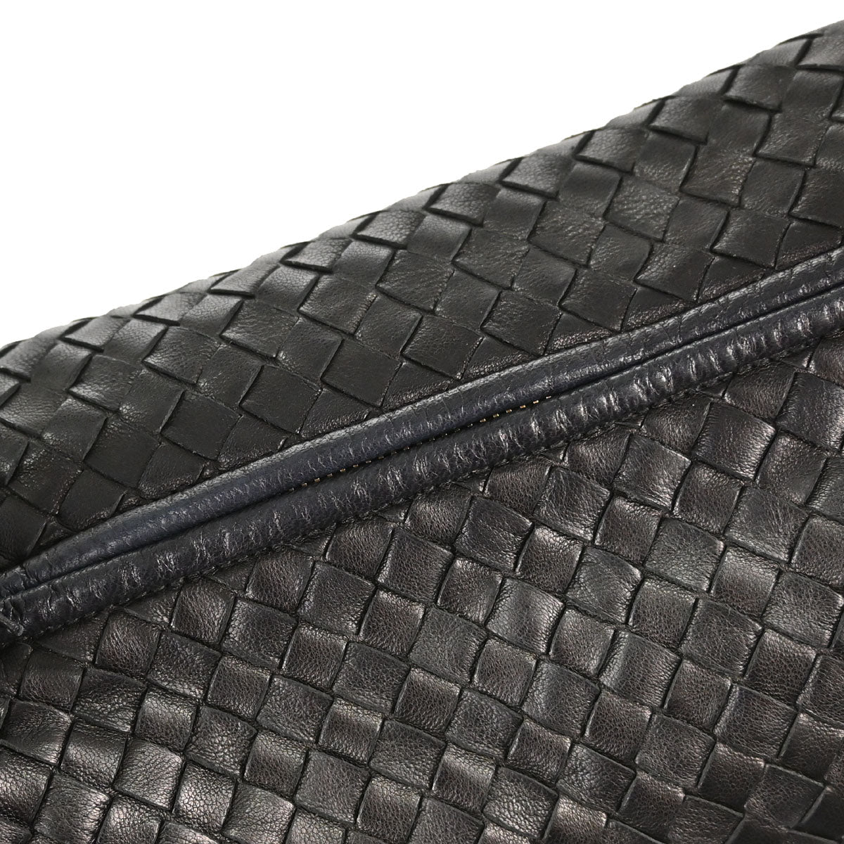 Bottega Veneta Black Lambskin Intrecciato Hobo Handbag