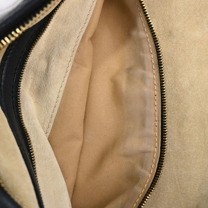 Bottega Veneta Black Lambskin Intrecciato Hobo Handbag
