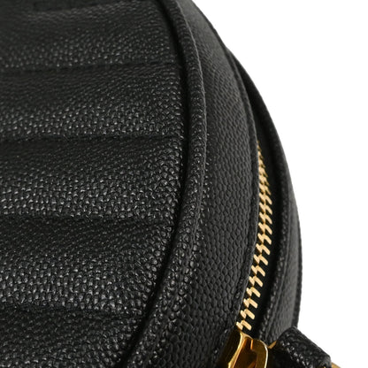 Saint Laurent Black Vinyle Round Camera Bag Shoulder Bag