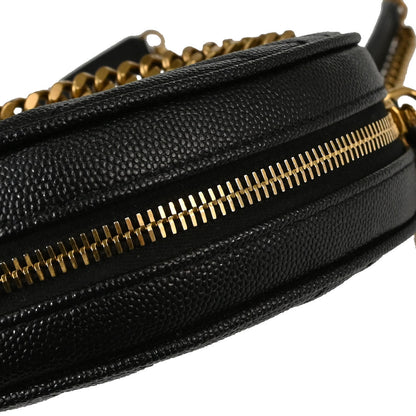 Saint Laurent Black Vinyle Round Camera Bag Shoulder Bag