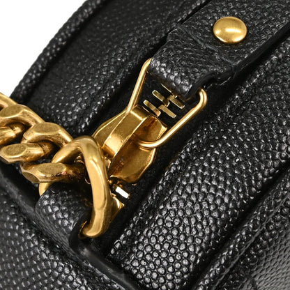 Saint Laurent Black Vinyle Round Camera Bag Shoulder Bag