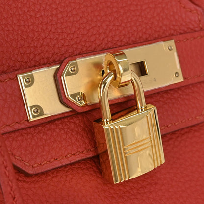 Hermes Rouge Pivoine Togo Birkin 30 Handbag