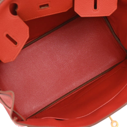 Hermes Rouge Pivoine Togo Birkin 30 Handbag