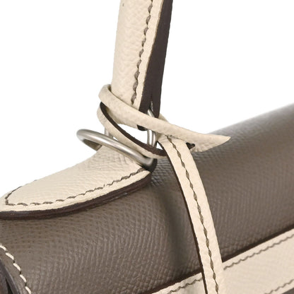 Hermes Gris Asphalt Epsom Kelly 28 Sellier 2way Shoulder Handbag