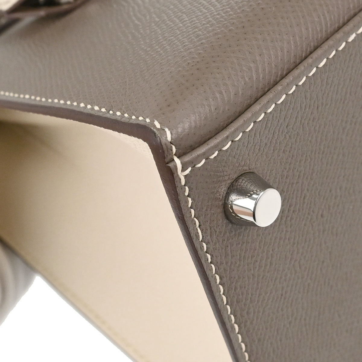 Hermes Gris Asphalt Epsom Kelly 28 Sellier 2way Shoulder Handbag