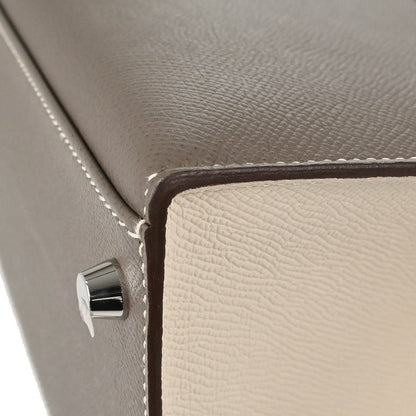 Hermes Gris Asphalt Epsom Kelly 28 Sellier 2way Shoulder Handbag